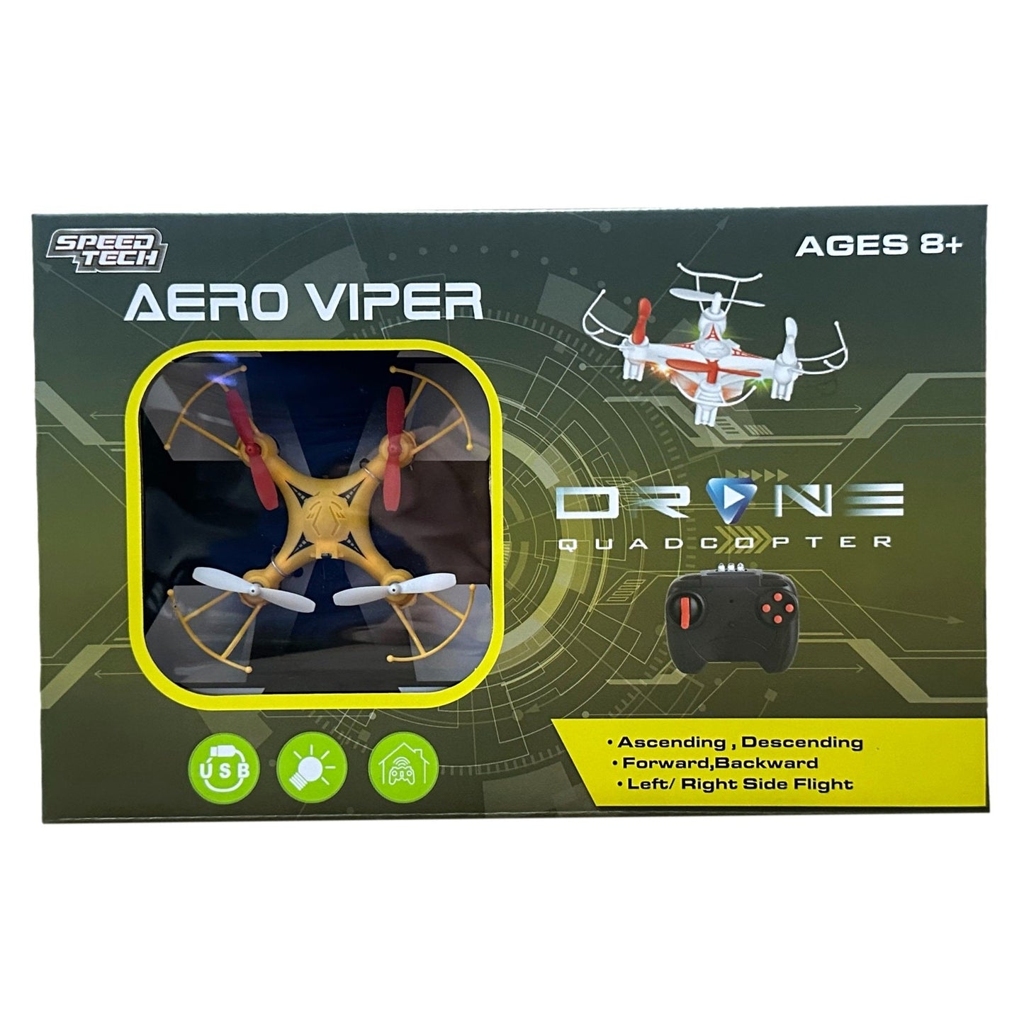 AERO VIPER QUADCOPTER DRONE REMOTE CONTROLLED ASSORTED