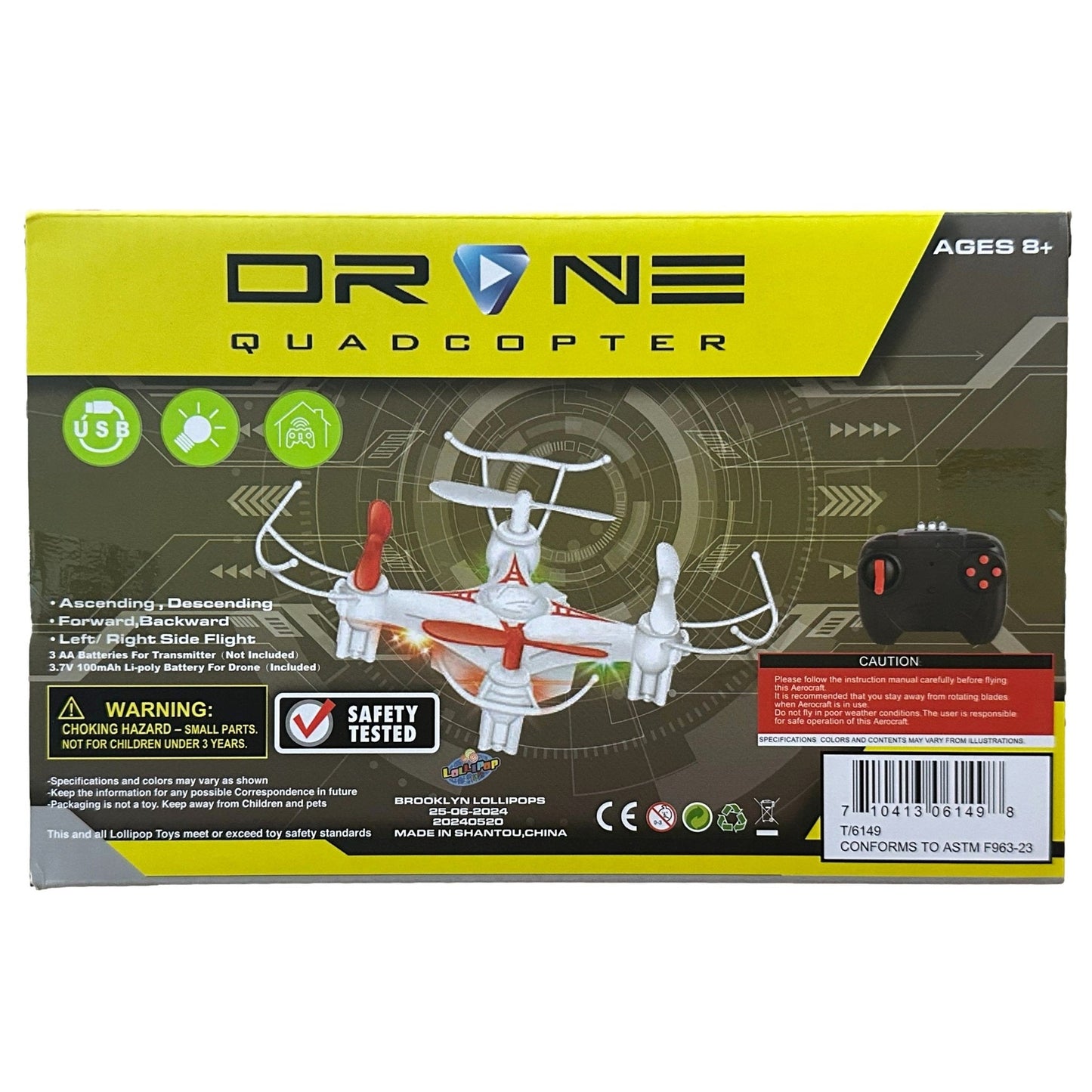 AERO VIPER QUADCOPTER DRONE REMOTE CONTROLLED ASSORTED