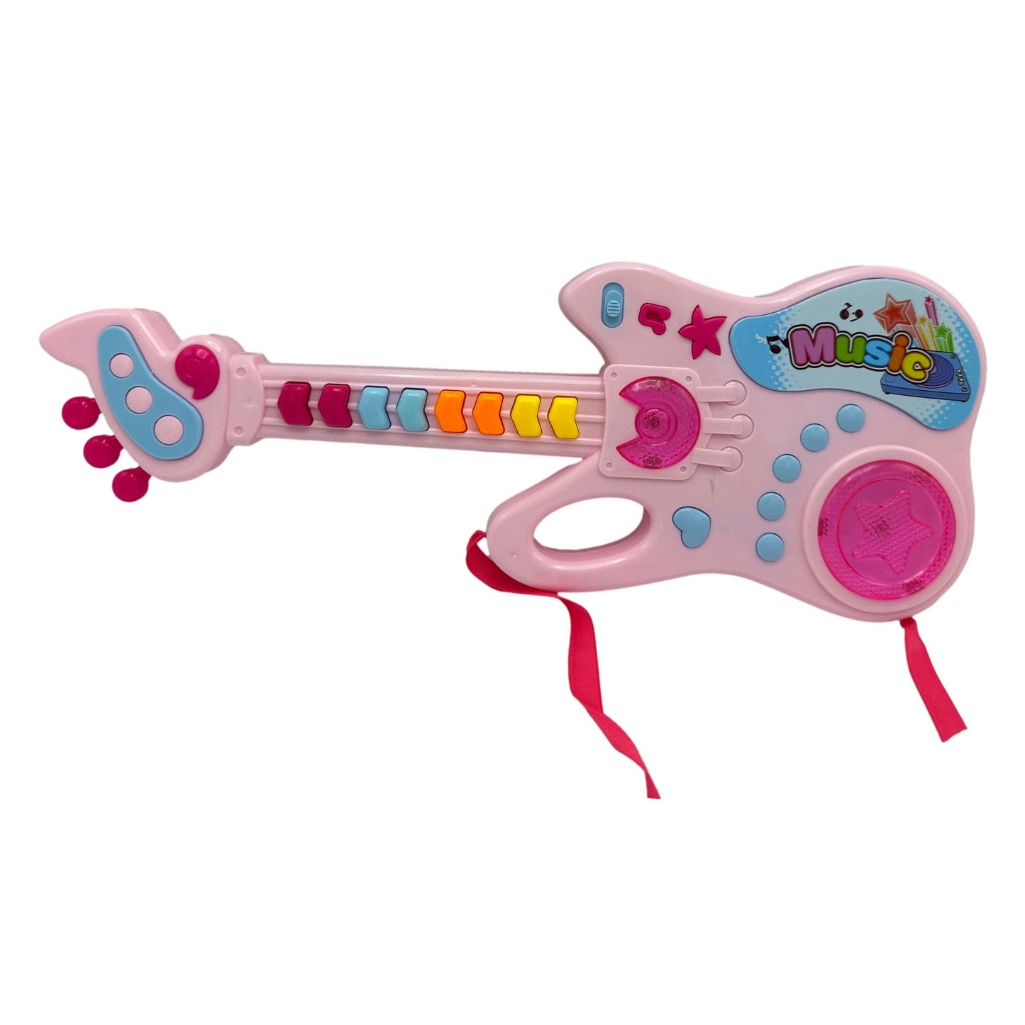 PINK MUSIC SOUND AND LIGHTS GUITAR