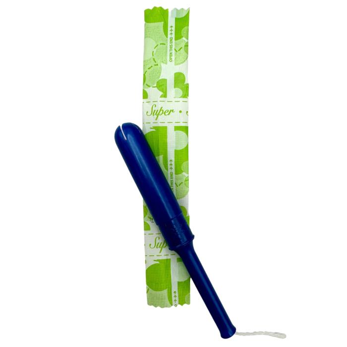500 CT SUPER TAMPONS PLASTIC APPLICATOR