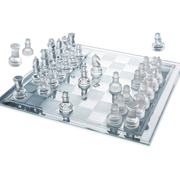 PREMIUM GLASS CHESS SET WITH 10 INCH BOARD