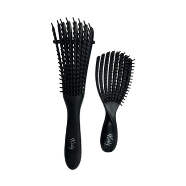 2 PC BLACK RAKE BRUSH & MINI COMB