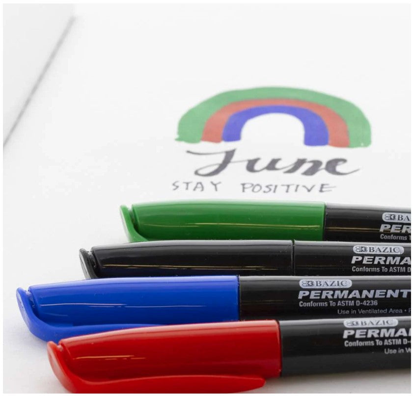 MARCADOR PERMANENTE DE PUNTA FINA MULTICOLOR DE 5 CT