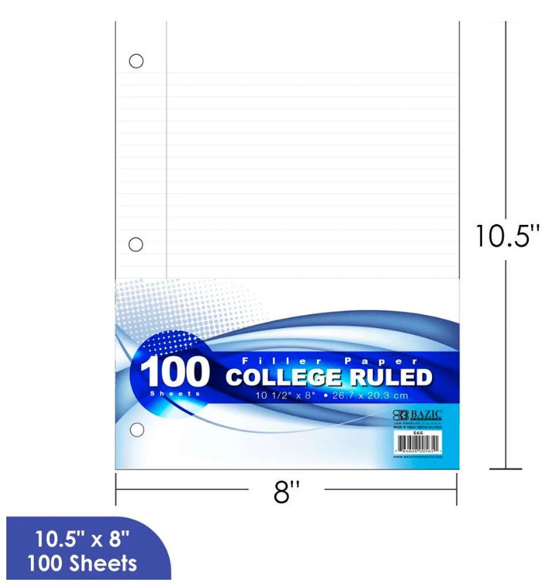 PAPEL DE RELLENO CON RAYOS UNIVERSITARIOS 100 HOJAS