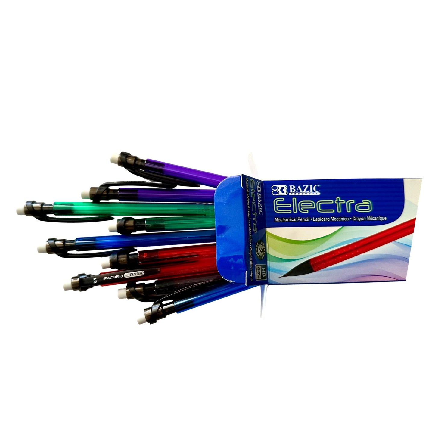 12 LÁPICES MECÁNICOS MULTICOLOR DE 0,7 MM