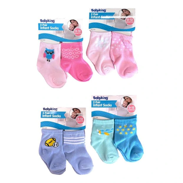 2 PC INFANT SOCKS ASSORTED