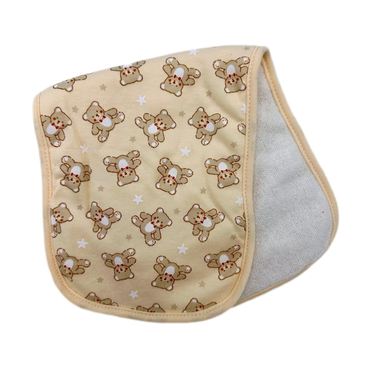 3 PC NEUTRAL BURP CLOTH SET TEDDY BEARS