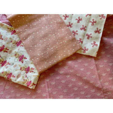 4 PC GIRL'S RECEIVING BLANKETS MAGICAL BUNNIES