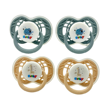 0 - 6M 4 CHUPETES DE SILICONA CON FUNDA SURTIDO