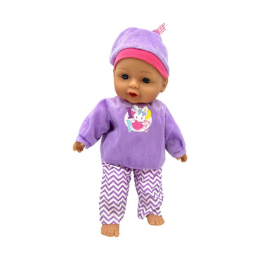 13 IN WHITE BABY LILLY DOLL AND BOTTLE