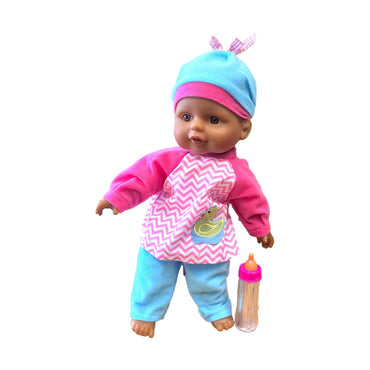13 EN MUÑECA BABY LILLY NEGRA Y BIBERÓN