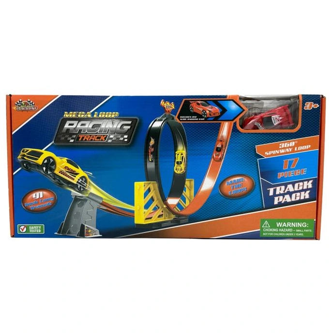 17 PC MEGA LOOP RACING TRACK PLUS RACECAR