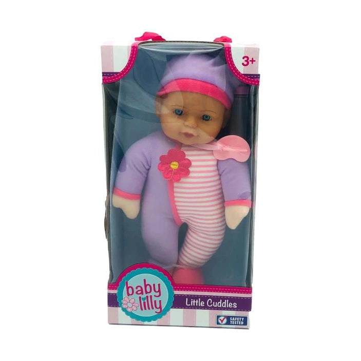 WHITE LITTLE CUDDLE DOLL 13 IN