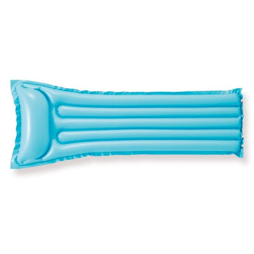 Light blue inflatable pool float.
