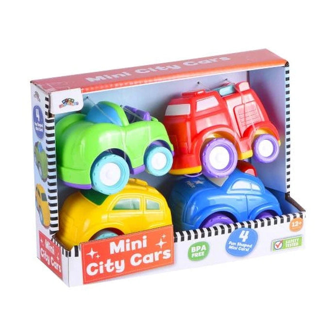 4 PC MINI CITY CARS
