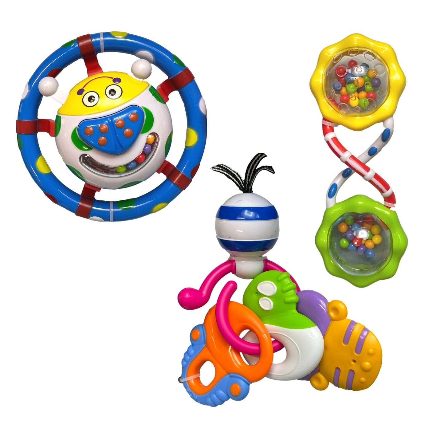 3 PK BABY RATTLES