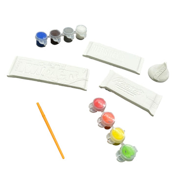 White candy and paint-your-own kit.