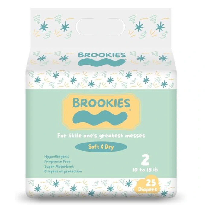 25 CT SIZE 2 BABY DIAPERS FOR 10 TO 18 LBS