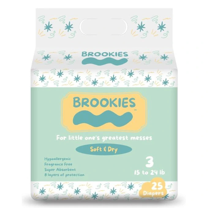 25 CT SIZE 3 BABY DIAPERS FOR 15 TO 24 LBS