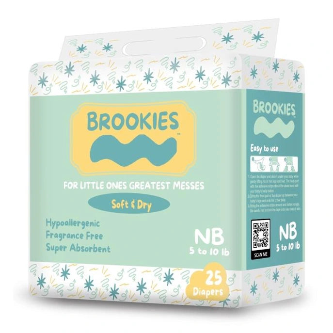 25 CT SIZE NB BABY DIAPERS FOR UP TO 10 LBS