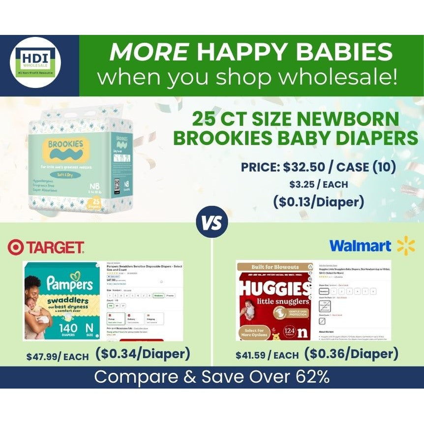 25 CT SIZE NB BABY DIAPERS FOR UP TO 10 LBS