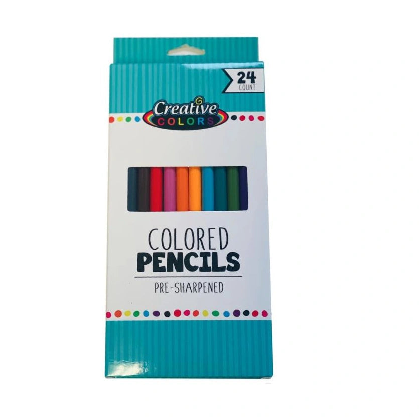 24 CT COLORED PENCILS PRE-SHARPENED