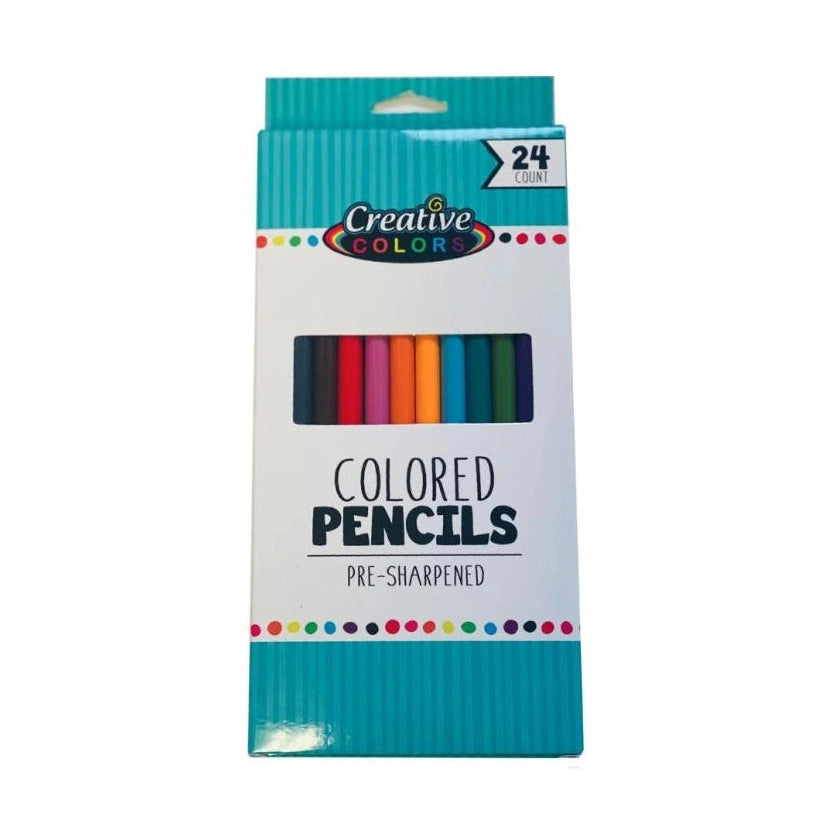 24 CT COLORED PENCILS PRE-SHARPENED