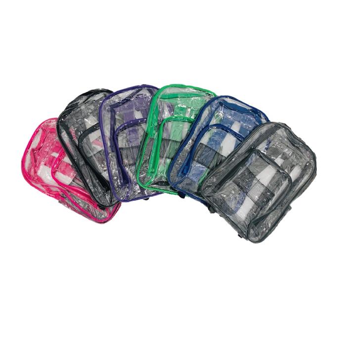 17 IN CLEAR VINYL BACKPACK ASSORTED