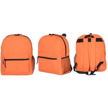 15 IN SOLID SCHOOL BACKPACK ASSORTED