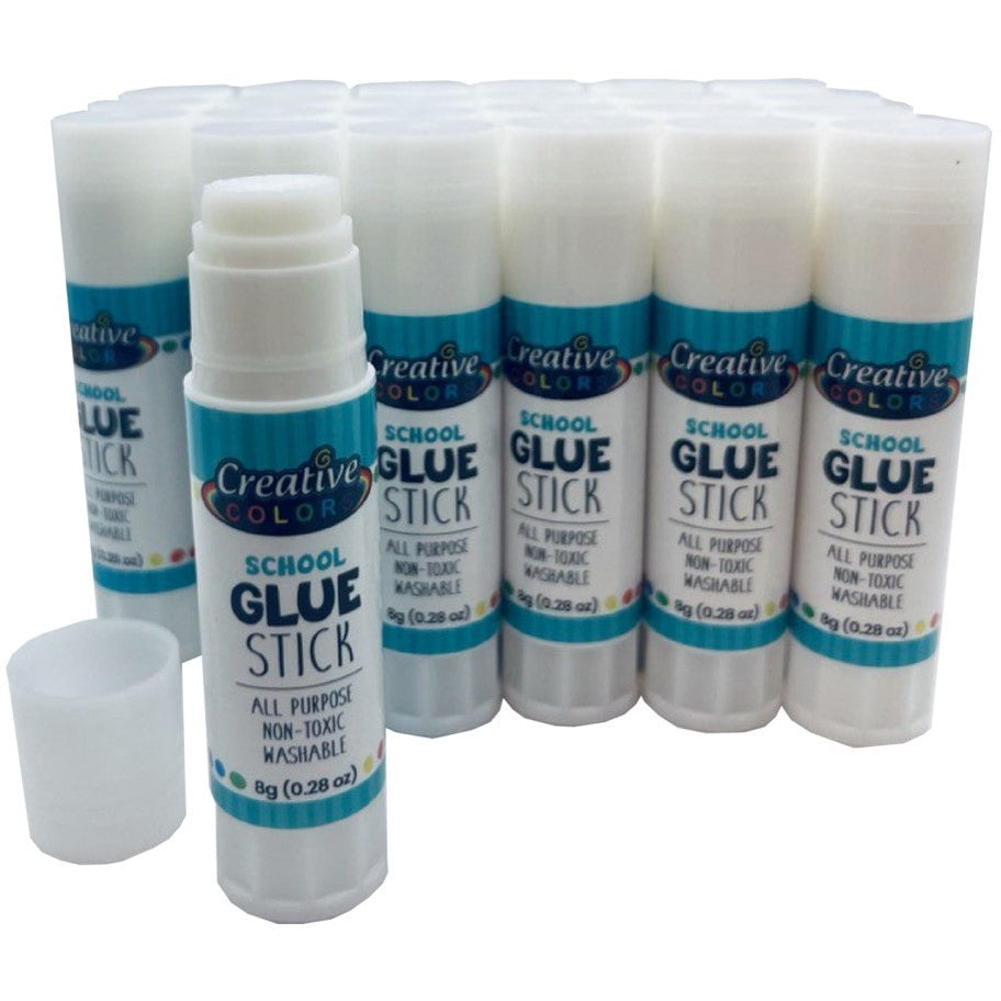 Group of "Creative Color School Glue Stick" tubes.