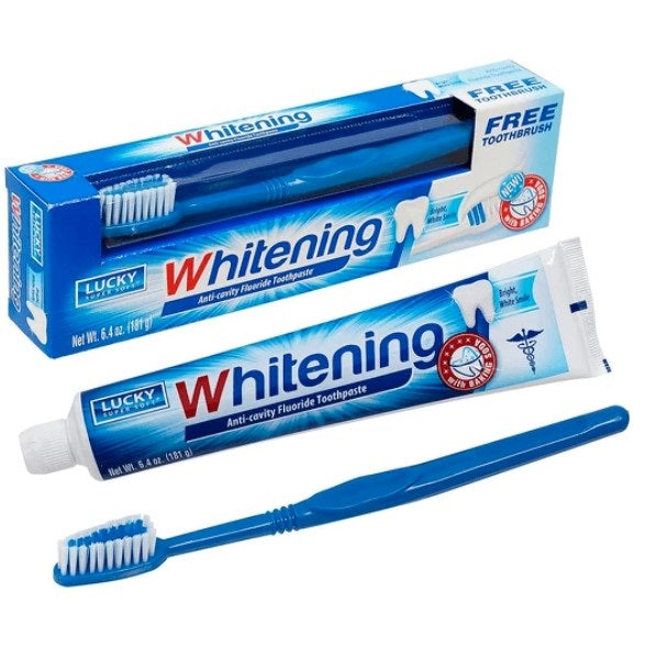 CEPILLO DE DIENTES Y PASTA DENTAL BLANQUEADORA DE 6.4 OZ