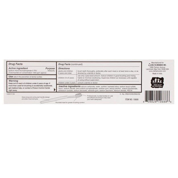CEPILLO DE DIENTES Y PASTA DENTAL ANTICARIES DE 6.4 OZ