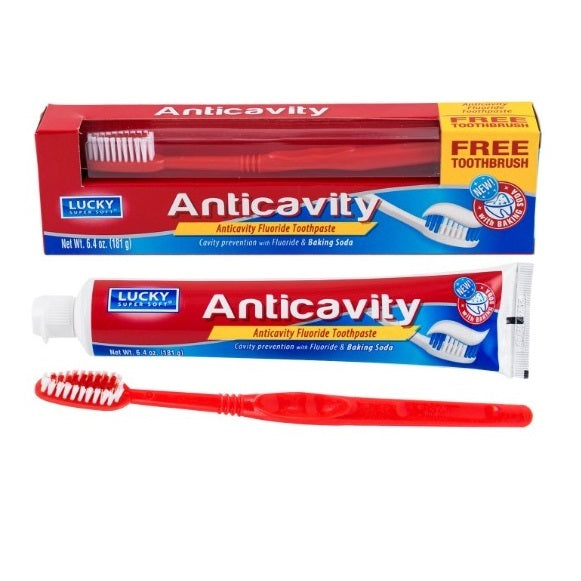 CEPILLO DE DIENTES Y PASTA DENTAL ANTICARIES DE 6.4 OZ