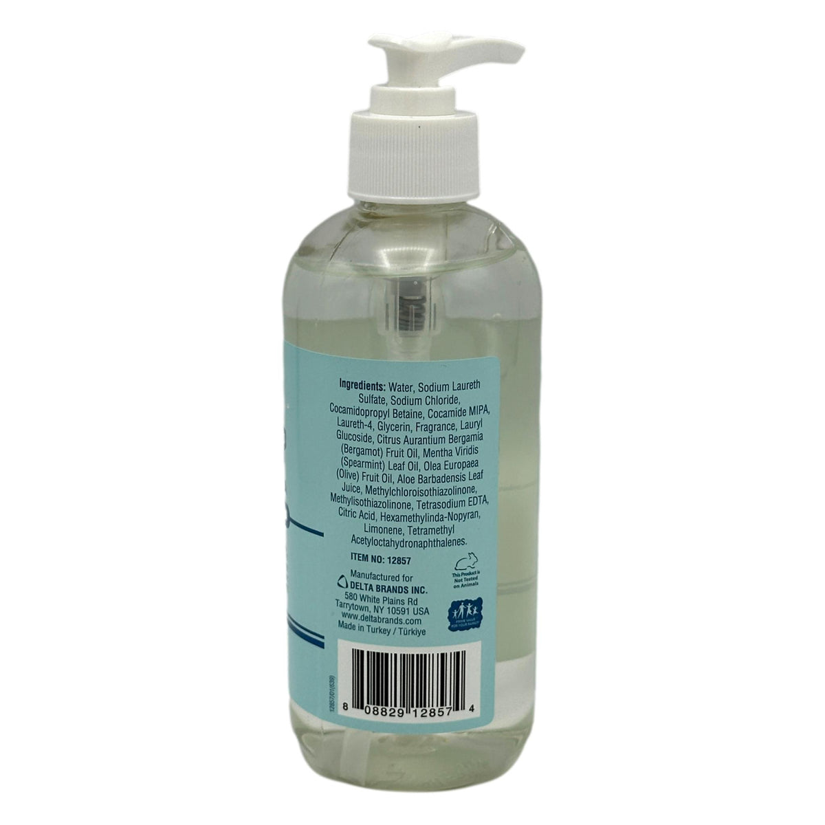 12 OZ FRESH WATER HAND SOAP CONTAINS OLIVE OIL AND ALOE VERA