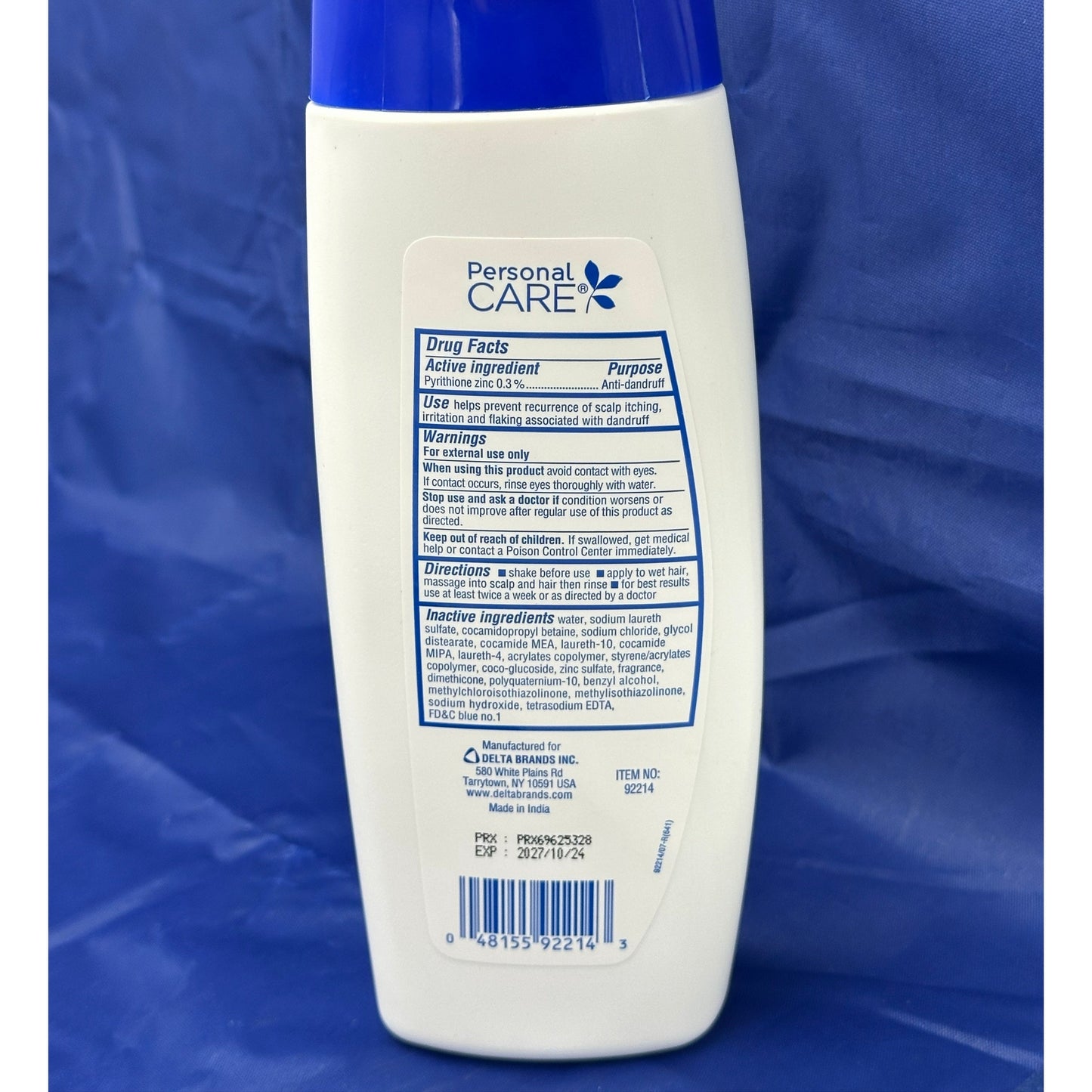 Champú anticaspa de 12 oz