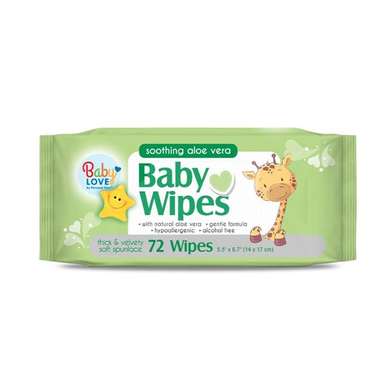 72 CT BABY WIPES WITH ALOE