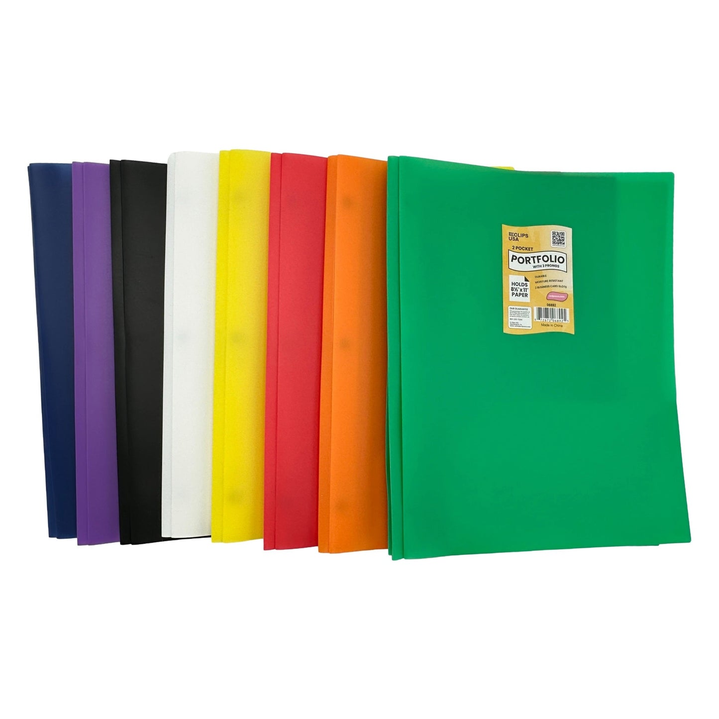 POLY 3 PRONG PORTFOLIO TWO POCKET ASSORTED