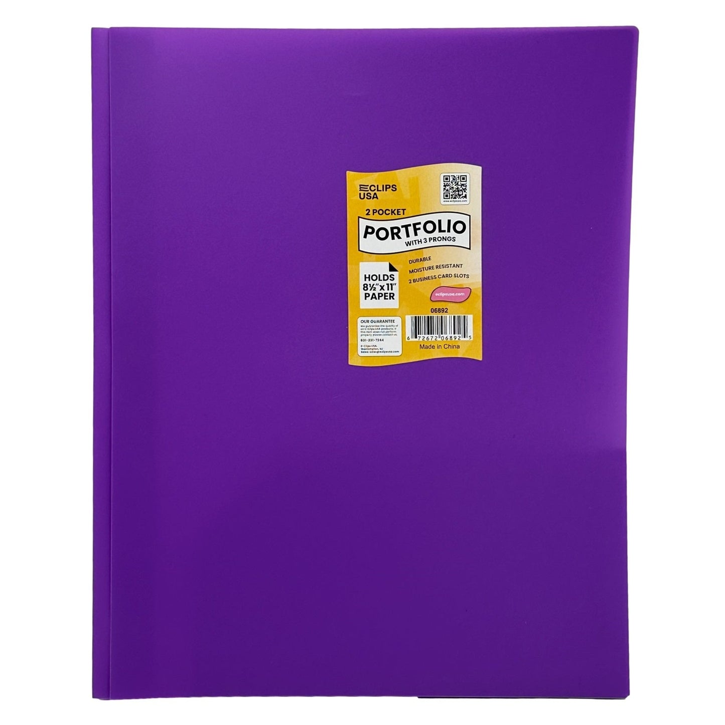 POLY 3 PRONG PORTFOLIO TWO POCKET ASSORTED