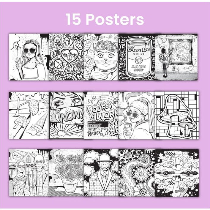 ART GALLERY POSTER DESIGN SET