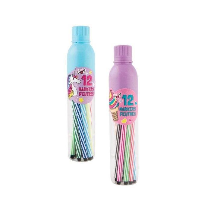 12 CT FINE TIP MARKERS BOTTLE PASTEL COLORS