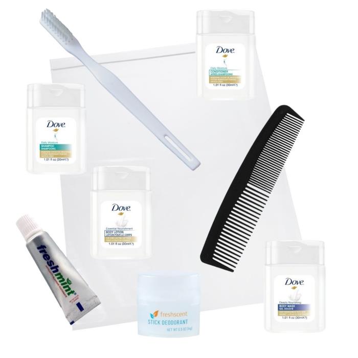 8 PC DOVE ADULT HYGIENE KIT