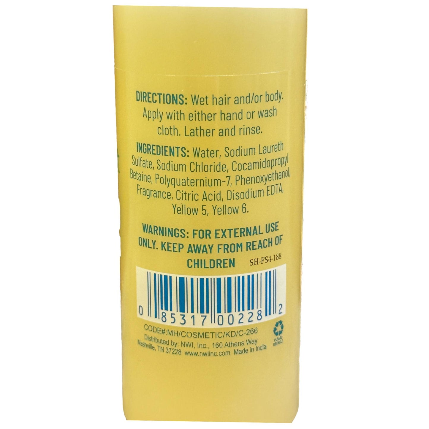 Champú y jabón corporal de 4 oz