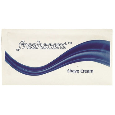 A "Freshscent" shave cream package.