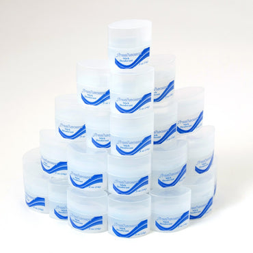 A pyramid stack of Freshscent Stick Deodorant containers.