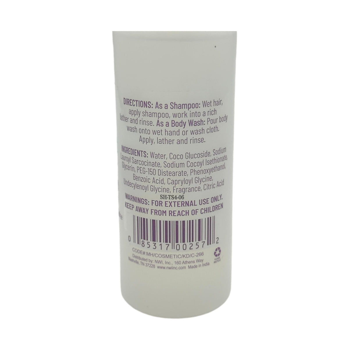 4 OZ BABY SHAMPOO & BODY WASH TEARLESS