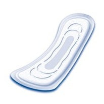 Here are some descriptive alt tags for the image:
* White sanitary pad.
* Feminine hygiene product.
* Absorbent pad with lines.