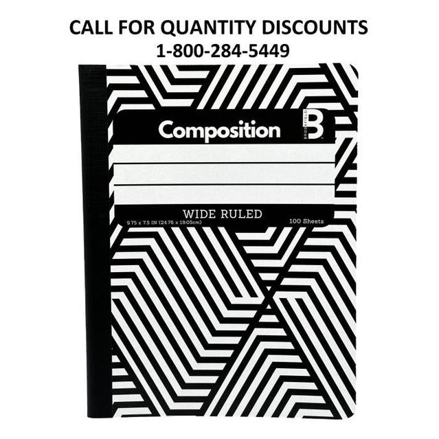 WIDE RULED COMPOSITION 100 PAGE NOTEBOOK