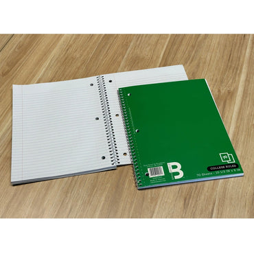 COLLEGE RULED SPIRAL NOTEBOOK 70 PAGE ASSORTED