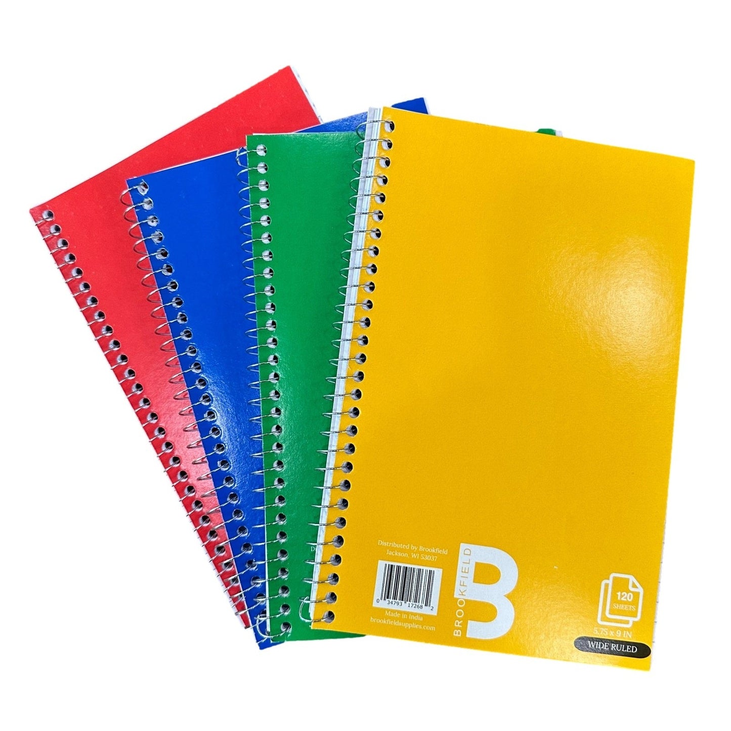 MINI WIDE RULED NOTEBOOK 120 PAGE 5.75 X 9 IN ASSORTED