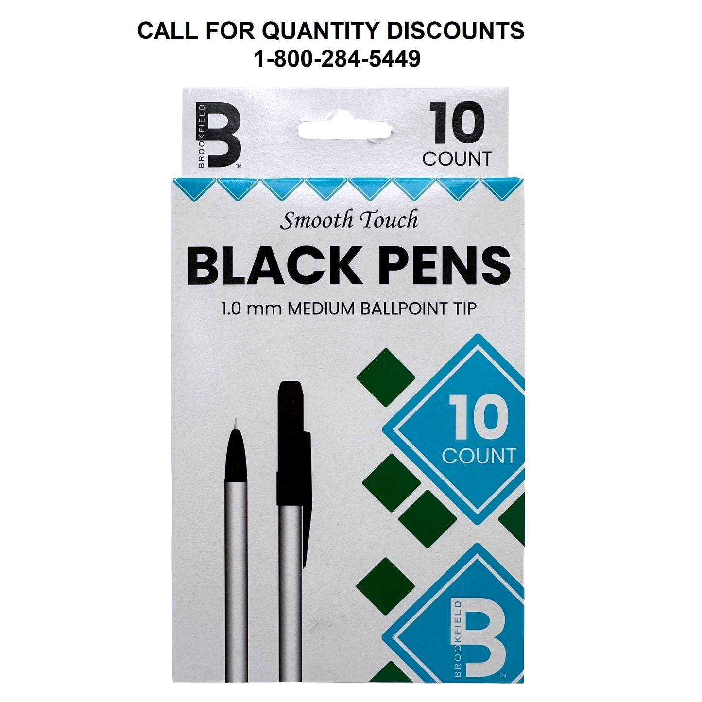 10 CT BLACK STICK PENS BOXED